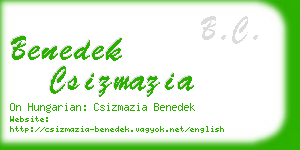 benedek csizmazia business card